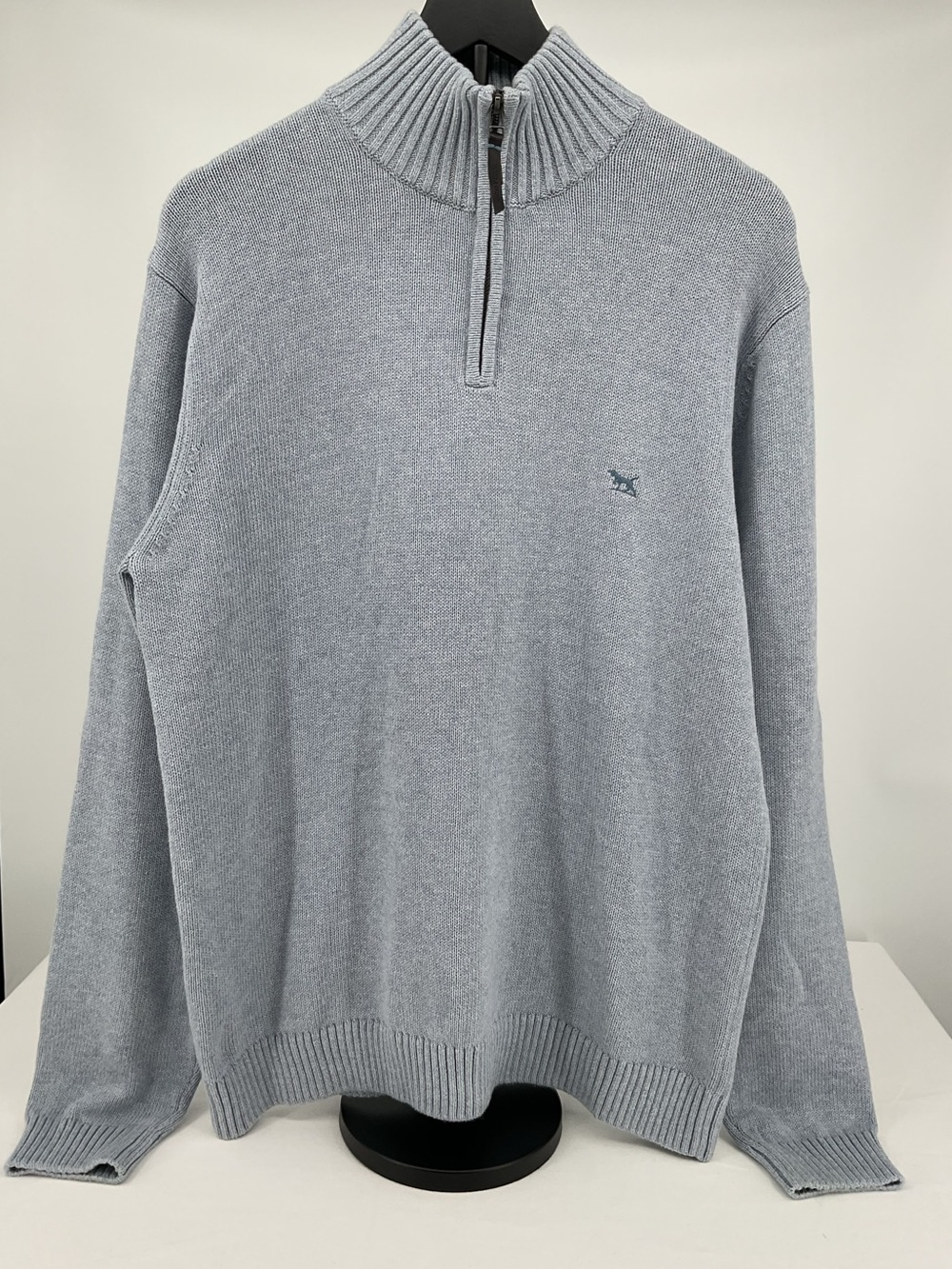 Rodd & Gunn Merrick Bay 1/4 Zip Sweater Medium Heathered Blue Grey 100% Cotton - Picture 4 of 8